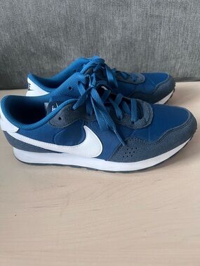 Nike Bright Blue Mesh Youth Sneaker with White Label